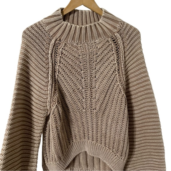 FREE PEOPLE Sweetheart Mock Knit Sweater Pullover Top - Picture 5 of 11
